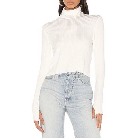 REVOLVE Tops - Revolve Eliseo Long Sleeve Top in Milk MICHAEL LAUREN Sz XS Thumb Holes